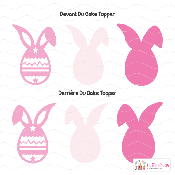 Cake Topper Oeuf Lapin SVG DXF
