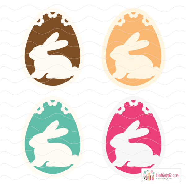 Coco Pâques Lapin Fleuri SVG DXF