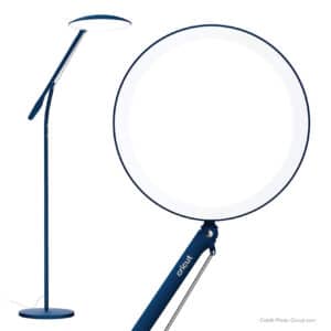 Lampe indigo sur pieds Cricut
