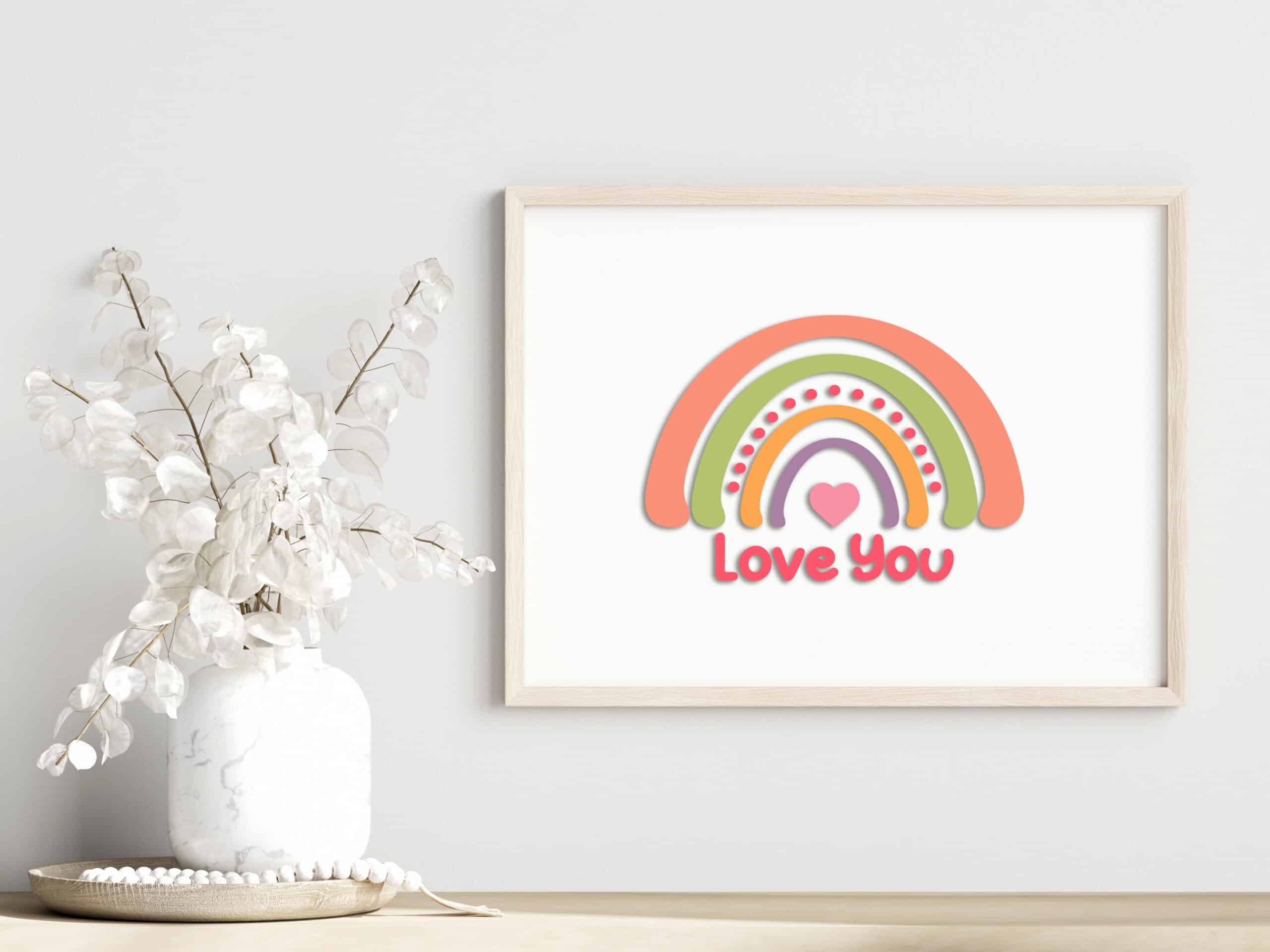 love you rainbow fichier SVG